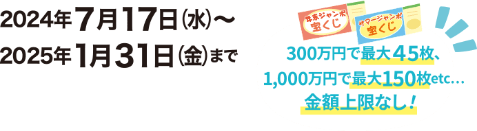 2024年7月17日（水）～2025年1月31日（金）まで