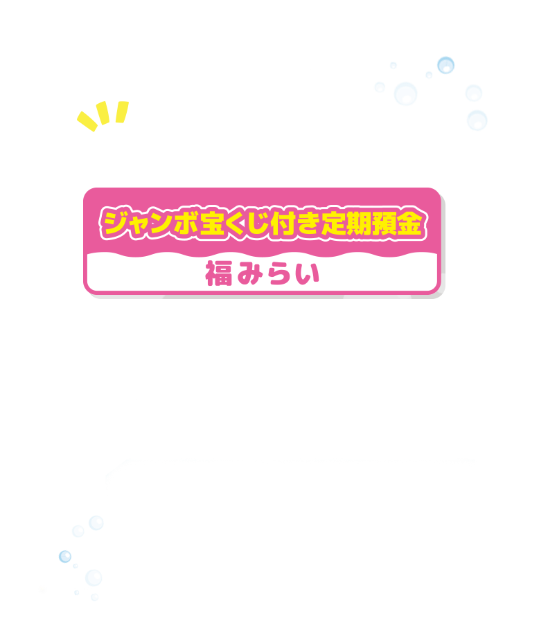 夢ふぐらむジャンボ宝くじ付き定期預金福みらい